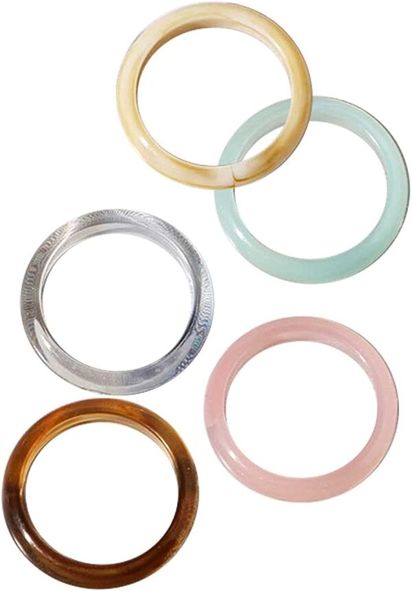 Brand: MISILAN 3-5Pcs Minimalism Round Ring Vintage Acrylic Glass Best Friend Band Rings Retro Funky Aesthetic Stackable Jewelry Set for Women Girls Fashion Jewelries Unique Knuckle Finger Jeweries 4.7 out of 5 stars    12 ratings  $7.99 No Import Fees Deposit & $17.76 Shipping to Nigeria Details  Style: resin