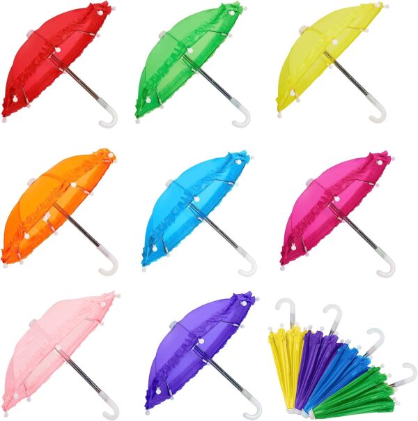 Mini Doll Umbrella Colorful Tiny Baby Umbrella Beach Sunny Rainy Doll Umbrella Toys Travel Umbrella Decorations Cute Umbrella Parasol for Photography Props Supplies, 8 Colors, 11.8 Inch (36 Pcs) 4.5 4.5 out of 5 stars    24 ratings  $44.99